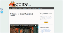 Desktop Screenshot of orcsmustdie2guide.com