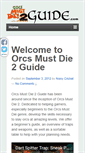 Mobile Screenshot of orcsmustdie2guide.com